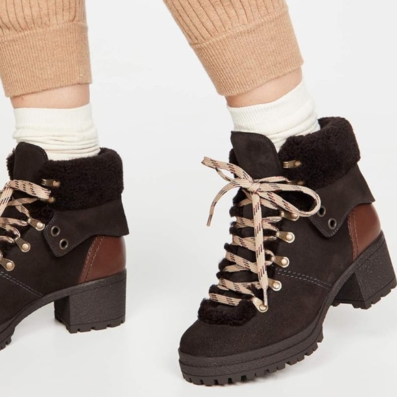 See by Chloe Eileen Lace Up Lug Boot